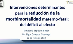 Intervenciones determinantes para la reducción de la morbimortalidad materno-fetal: del déficit al efecto