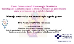 Manejo anestésico en hemorragia aguda grave